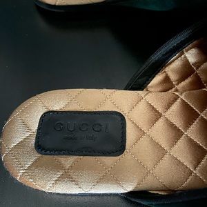 Gucci  green Shoes Gucci Crystal Jewel Silk Velvet Snake Mule Slipper size 39